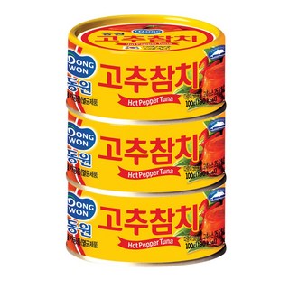 동원참치 고추 참치, 100g, 3개