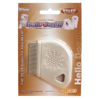 헬로도기 반려동물용 참빗, 혼합 색상, 1개
