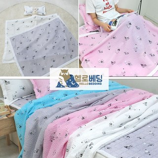 헬로베딩 시어서커(샤카) 여름이불 겹이불/홑이불, 레빗모던그레이