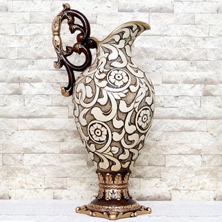 케이엠데코 고품격 엔틱 인테리어 소품 화병 B, 혼합색상