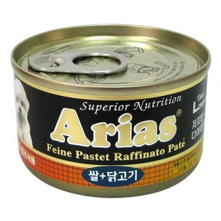 아리아스 저지방 강아지 간식 100g 캔, 닭, 1개