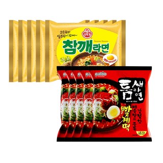 팔도 틈새라면빨계떡 5개 + 오뚜기 참깨라면 5개, 1개