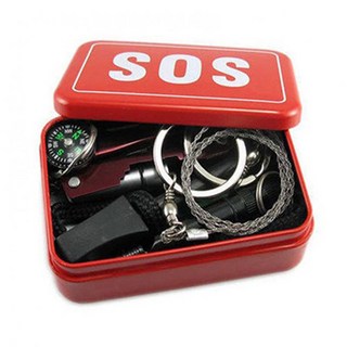 SOS 재난박스 안전용품, 레드, 1세트