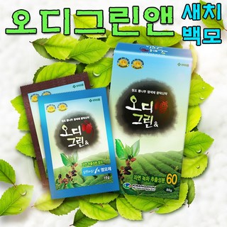 오디코디 오디그린앤 새치백모형 헤어컬러, 진한갈색, 6개