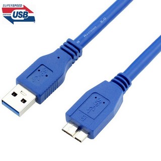 USB 3.0 Micro B 외장하드 케이블 마이크로B케이블 0.5M, 1개, 0.5cm