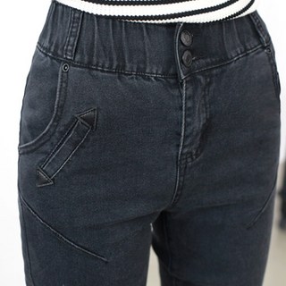 탑스웨이크 여성용 투버튼 왕밴드 청바지 7311