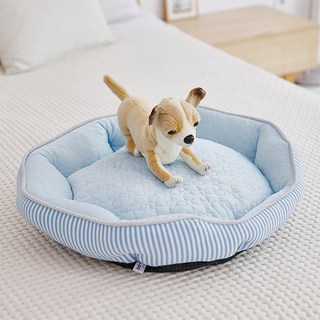 여름 반려동물 강아지 고양이 쿨 방석 57cm x 50cm x 13cm 소형 논슬립, 조개블루(P-YF98647-M-B)