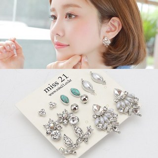 405_마리드 실버침 세트 귀걸이