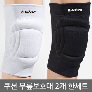 스타 쿠션 무릎보호대 2개 한세트 XD321, 1개, 블랙