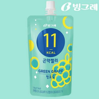 빙그레 곤약젤리 청포도, 130g, 30개