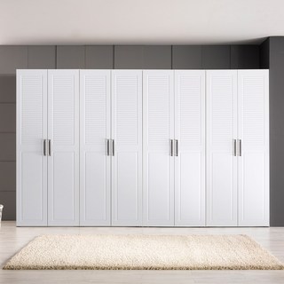 빅로드가구 NEW 높이2m 상-루팡 12자 장롱세트, 01) 상-루팡 긴문형 12자세트_화이트