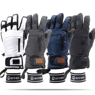 아넥스 7809 성인용 스키 오지장갑 스키장갑 보드장갑 방한장갑, 블랙, 1개