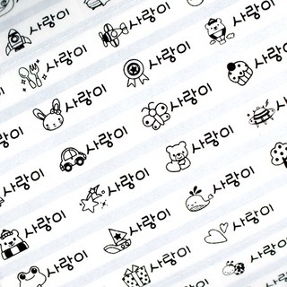 두루디자인 방수 네임스티커 혼합형, 혼합_투명 소형 3장