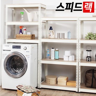 스피드랙 무볼트 조립식 앵글선반, 화이트앵글+양면코팅합판, 1개