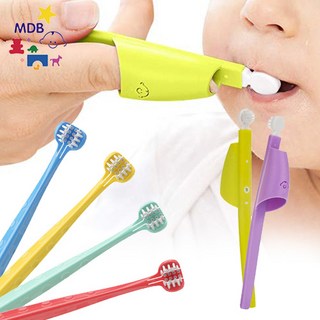 MDB 유아칫솔 어린이 아동 키즈 칫솔 2종 모음, 3D칫솔 노랑 1개 +핑거칫솔 그린 1개, 1세트