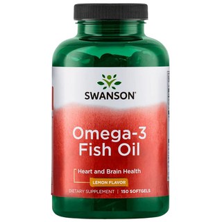 Swanson 斯旺森 Omega-3 魚油 檸檬口味 軟膠囊, 150錠, 1個, 單一商品