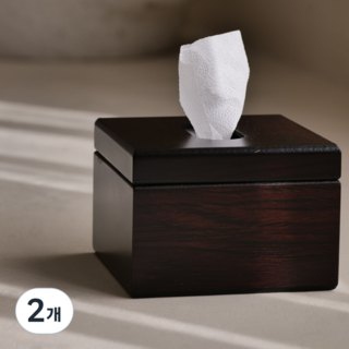 수봉상점 업소용 냅킨통 원목 묵직한 냅킨케이스, 2개, 우드