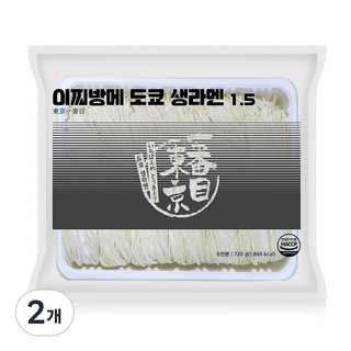 [넉넉한6인분] 이찌방메 생면 라멘면 생라멘, 720g, 2개