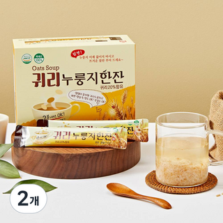 국내산 구수하고 든든한 귀리누룽지한잔 /숭늉차/누룽지차, 440g, 2개