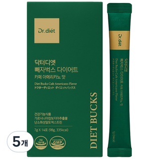 닥터디엣 다이어트커피 빼자벅스 가르시니아 아메리카노맛, 7g, 14개입, 5개