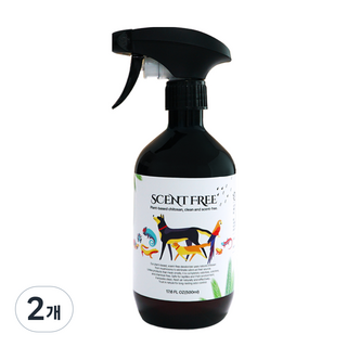 엔제이카멜레온 센트프리 반려동물 탈취제 소동물 파충류 식물성 키토산 안전한 살균 탈취제, 2개, 무색