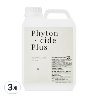 피톤치드플러스 편백수 리필형 대용량 천연 피톤치드 원액, 3개, 2L
