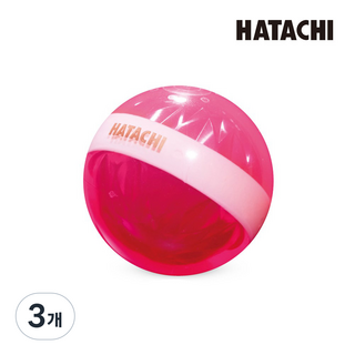 하타치 파크골프공 PH3812 파워 다이아몬드, 핑크, 3개, 1개입