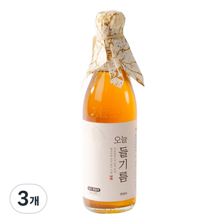 저온압착 통들깨 오늘들기름, 3개, 350ml