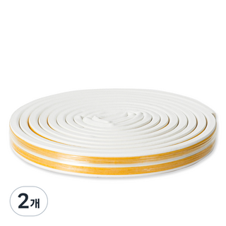 루모리 현관문 문틈 창문 틈새막이 문풍지 9 x 7.5mm 6M, 아이보리, 2개