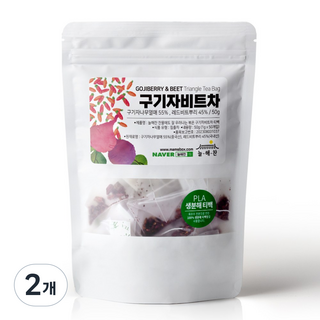 늘해찬 볶은 구기자비트차 티백 구기자차 티백 레드비트차, 50g, 50개입, 2개