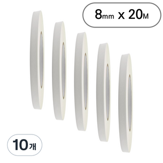 아트위브 마스킹 테이프 종이테이프 아이보리 8mm, 10개