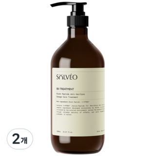 솔브이오 블랙 펩타이드 탈모 극손상 헤어트리트먼트, 2개, 1L