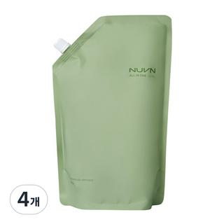 누븐 탈취제 냄새삭제 섬유탈취제 룸스프레이 리필용, 4개, 950ml