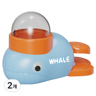 YANGTA 애견 탈식 완구 강아지 고양이 노즈워크 장난감 고래 판 스낵볼, 2개, 스카이