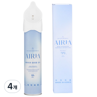 [마스크일체형] 에어리아 가정용 강아지 반려동물 산소호흡기 휴대용 산소캔 816ml 대용량, 4개