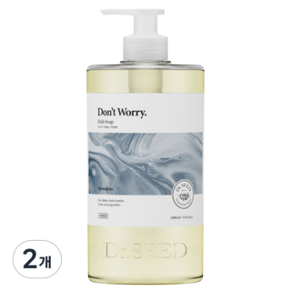 닥터시드 걱정없는 1종 비건 주방세제, 1000ml, 2개