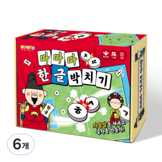그로윗 따따따 한글박치기 한글 보드게임, 6개, 혼합색상