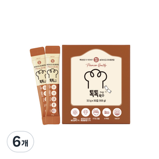 자연주의 톡톡육수 분말 송이버섯균사체 베타글루칸 함유 비린내 없는 간편 천연육수, 105g, 6개