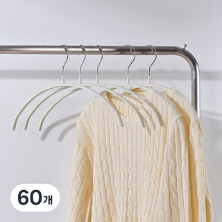 베스트하임 제넥스 논슬립 회전형 라운드 옷걸이, 아이보리, 60개