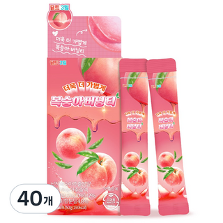 [딥트3일 본사직영] 콜라겐 펩타이드 납작복숭아 버닝티, 40개, 5g