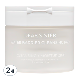 디어시스터 워터 베리어 클렌징 패드, 2개, 70매입