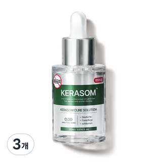 케라좀 큐어 솔루션 문제성 발톱 손톱 의약외품 30ml, 3개