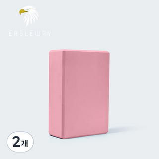 이글웨이 요가블럭 EVA 요가벽돌, 2개, 핑크