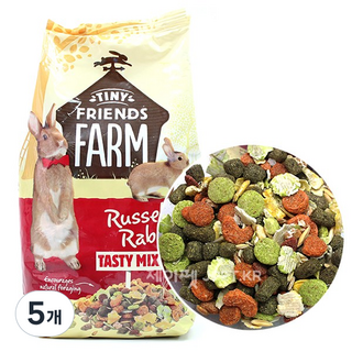 제이펫 슈프림펫 러셀 래빗 테이스티믹스 토끼사료, 5개, 907g