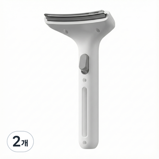 바람펫 단모종 원터치 브러시, 2개, 화이트