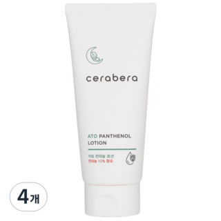 순한 보습로션 세라베라 아토 판테놀 로션 (덱스판테놀 10% 피부장벽), 4개, 180ml