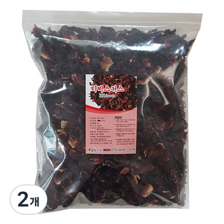 해남농수산 히비스커스 차 꽃차 꽃잎차, 1개입, 2개, 500g