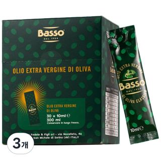 Basso 바쏘 올리브오일 엑스트라버진 스틱 30P, 3개, 300ml
