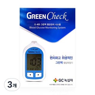 GC녹십자 그린첵 혈당 측정계 검사기계 측정기계, 3개
