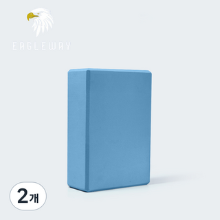 이글웨이 요가블럭 EVA 요가벽돌, 2개, 블루